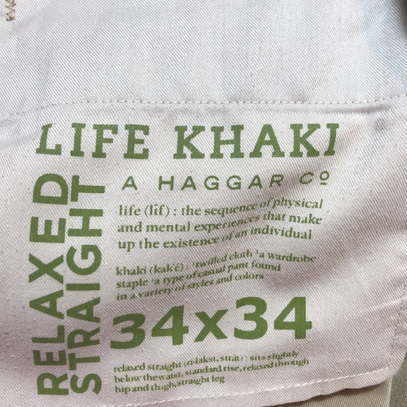 Life Khaki Live Comfortable A Haggar Co Relaxed Straight Khakis - Picture 3 of 14